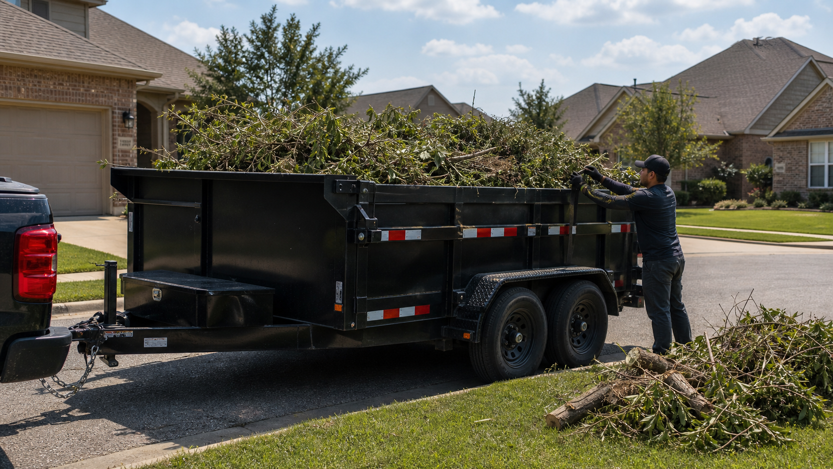 Dump trailer hauling